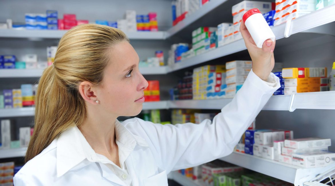 Pharmacist searching the right medicine